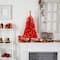 3ft. Pre-Lit Red Artificial Christmas Tree, Warm White LED Lights